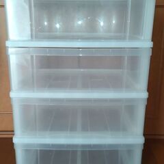 CAINZ購入　4段収納ケース(ホワイト)