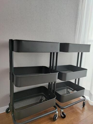 IKEA ロースコグ スチールワゴン 2つセット RÅSKOG