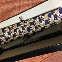 お値下げで百円【未使用品】象柄だゾウ 100％THAI SILKネクタイ MADE IN THAILAND シルク ケース入 の画像