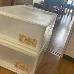 無印のクローゼットケース2個の画像