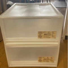 無印のクローゼットケース2個の画像