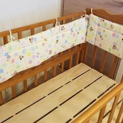 ベビーベッド（ラプスＷオープン）説明書付きの画像