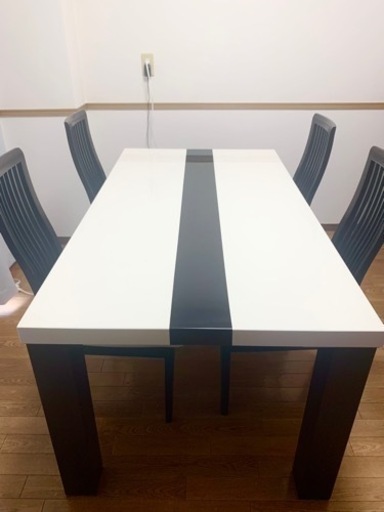 【高級家具】ダイニングテーブル　ツートン　カラー