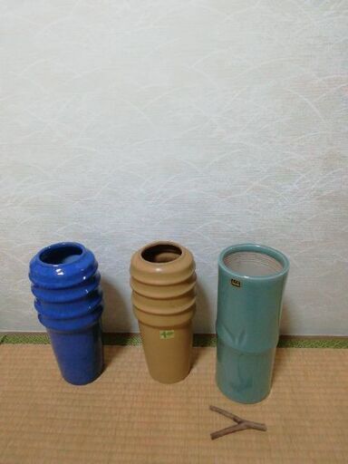 生け花花器　投げ入れ用２個とお生花用