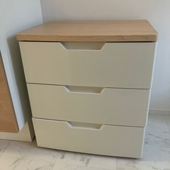 ウッドトップチェスト3段
