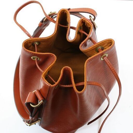 本物 LOUIS VUITTON エピ プチノエ M44103 ケニアブラウン フランス製 1994年製 巾着 ショルダーバッグ ルイ