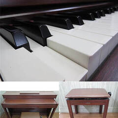 ss4073　ヤマハ　電子ピアノ　クラビノーバ　CLP-535M　ブラウン　イス付き　YAMAHA　Clavinova　ウォームマホガニー調仕上げ　88鍵盤　ペダル付き　デジタルピアノ　ヘッドフォン付き　茶系　鍵盤楽器の画像