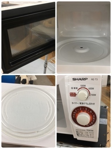 S120 シャープ SHARP RE-T3-W6 [電子レンジ 20L 60Hz（西日本地域対応） ホワイト系]⭐動作確認済 ⭐クリー