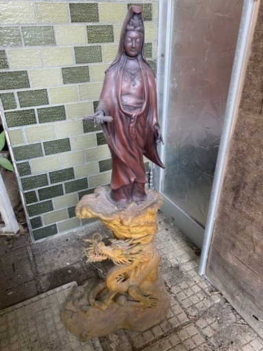 龍頭観音像　骨董品