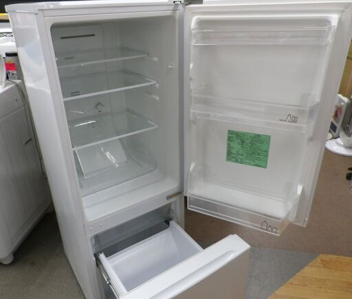 西岡店 冷蔵庫 156L 2ドア 2019年製 ヤマダセレクト YRZ-F15G1 白 ホワイト 100Lクラス 