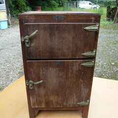昭和レトロ アンティーク 氷冷蔵庫 木製 HOKUYOREIKI 昭和レトロ アンティーク 氷冷蔵庫 木製 HOKUYOREIKI