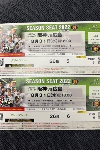 甲子園チケット2枚セット