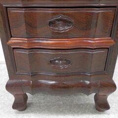 高級 唐木家具 総花梨 6段 スリムチェスト 幅36cm 高さ80cm 家具 棚 整理箪笥 猫脚 クラシック 札幌市西区 西野店の画像