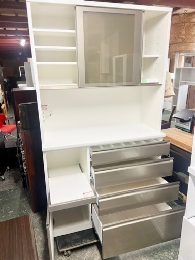 激安‼️美品 横幅118cm 松田家具 キッチンボード キッチン収納?
