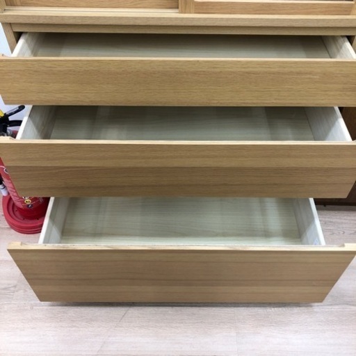 無印良品  2枚扉食器棚  オーク材  ナチュラル  【トレファク上福岡】