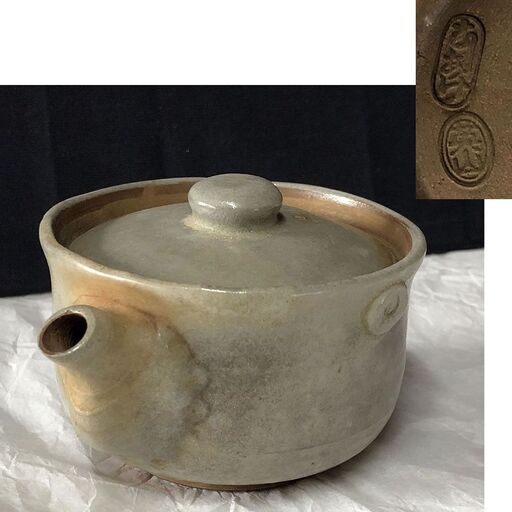 F231 虫明焼 宝瓶 岡本英山 急須 煎茶道具 茶道具