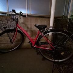 赤い6段変速自転車27インチ