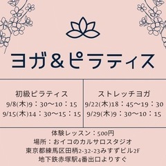 【練馬区田柄・地下鉄赤塚駅すぐ】【カルサロスタジオ】ヨガ・ピラテ...