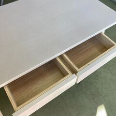 【リサイクルショップ　ピカソ　小松原】幅90 佐藤産業 引き出し付き ローテーブル リビングテーブル VT4090HT WH Sereno セレノ★2537★の画像