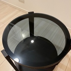 サイドテーブル ガラステーブル ガラス 円型 シンプル モダン アルモニア