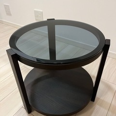 サイドテーブル ガラステーブル ガラス 円型 シンプル モダン アルモニア