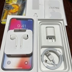 限定保証付！美品 iPhoneX Space Galaxy 256GB バッテリー100％