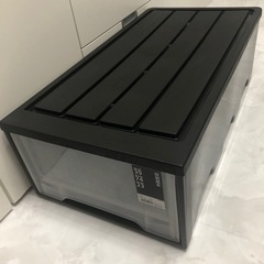 【4個セット】収納ケース ブラック ホワイト アイボリー 幅39×奥行74×高30の画像