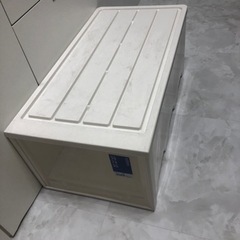 【4個セット】収納ケース ブラック ホワイト アイボリー 幅39×奥行74×高30の画像