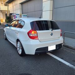 BMW116　Mスポーツ　H18　車検5/8　走行64000キロ　社外HDDストラーダFクラスHDDナビ＆フルセグTV　ETC　専用エアロ＆17AW　ハーフレザーシート　キセノンの画像
