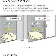 ニトリ収納しやすい敷布団(ダブル) 新品未開封の画像