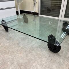★Cassina ixc★カッシーナ イクスシー CON RUOTE コン ルオーテ ガラス ローテーブル センターテーブル