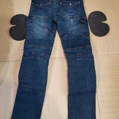 ライダースパンツ　メンズ　S デニム　新品の画像