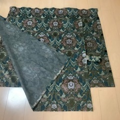 トラック用高級遮光カーテン 花かごグリーン1式 いすゞギガ用の画像