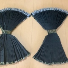 トラック用高級遮光カーテン 花かごグリーン1式 いすゞギガ用の画像