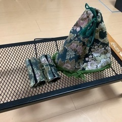 トラック用高級遮光カーテン 花かごグリーン1式 いすゞギガ用の画像