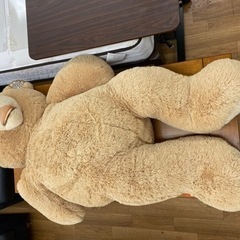 R227くまのぬいぐるみ 大きい ぬいぐるみ くま 特大身長（約）140cm 美品の画像
