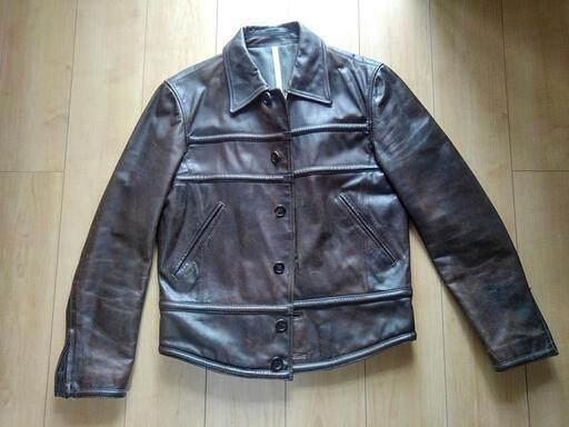 ポールスミス　リアルレザージャケット　サイズＬ　ダークブラウン