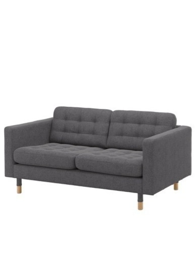 IKEA 2人掛けソファー　ランズグローナ　ダークグレー