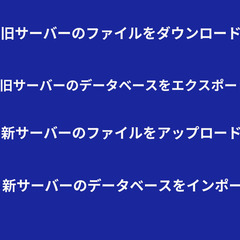 ワードプレスサーバー引っ越し・移管・移転・移行の画像