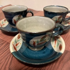 コーヒーカップandソーサー3脚セット