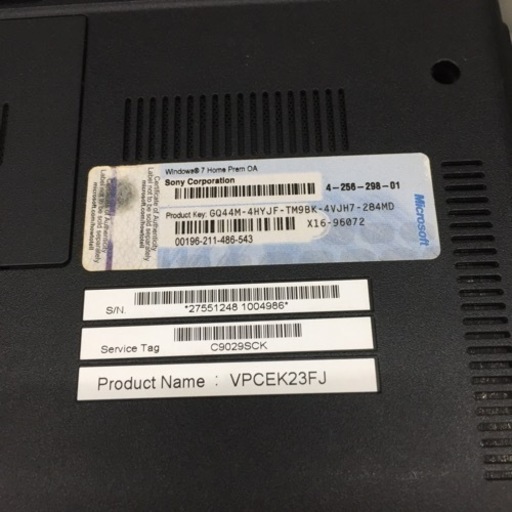 【店舗引き取りのみ】動作確認、清掃済み‼️ SONY ソニー VPCEK23FJ 14.0インチ WIN11 HOME 64BIT -