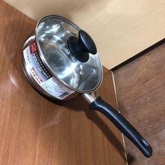 未使用品　厚底　片手鍋　ステンレス　18cm   2ℓ   IH...