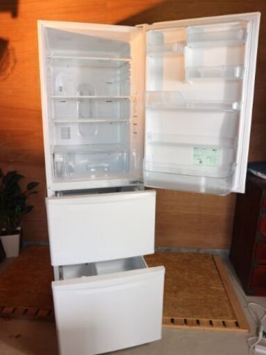 仙台市内配送料込み 美品  2020年製 冷凍冷蔵庫 Panasonic/パナソニック NR-C371N-W形 エコナビ 3ドア 右開