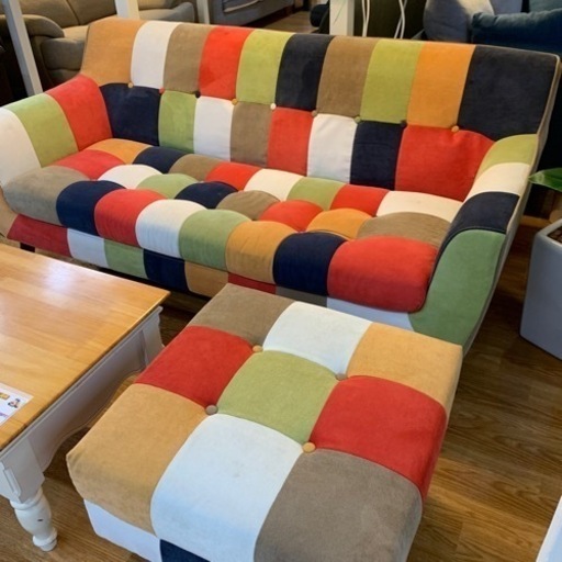 オットマン付ソファ【店頭取引限定】【中古品】早い者勝ち！?　足立区近郊配送可能！ 