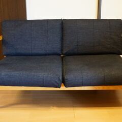 2人掛けソファー　岡山デニム　北欧家具　シーヴ　ラルソファ　インディゴ