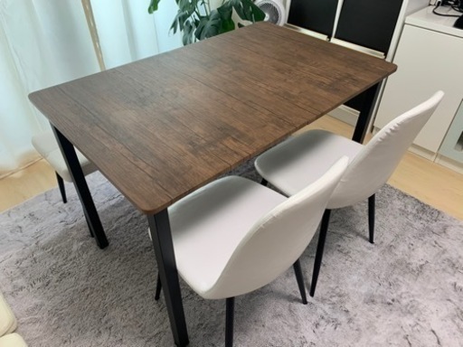 【商談中】ダイニングテーブルセット チェア ベンチ 70×110cm