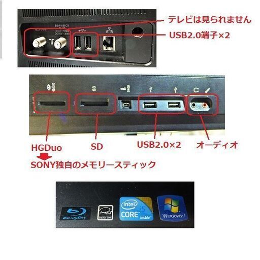 ?最終値引き3000で10000円?一体型デスクVAIO 21インチBlu-ray搭載Office2021インストール済