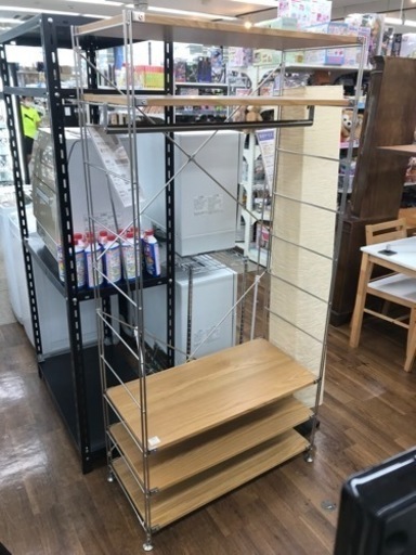 ハンガーポール付！無印良品のユニットシェルフ！