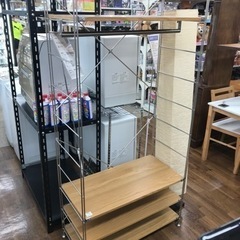 ハンガーポール付！無印良品のユニットシェルフ！