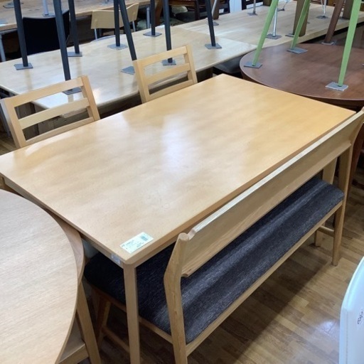 大塚家具 IDC ダイニング5点セット アクシス ナチュラル×ホワイト 257